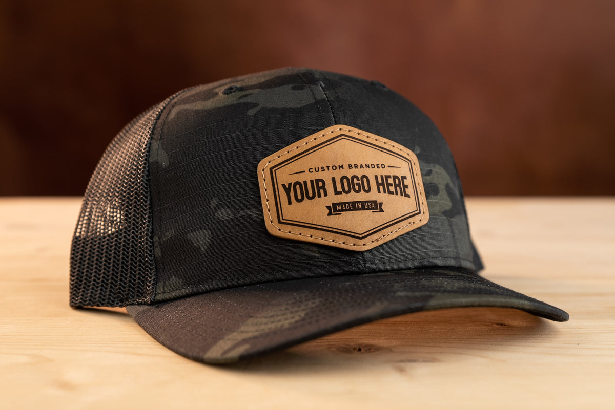 Logo Leather Patch Hat