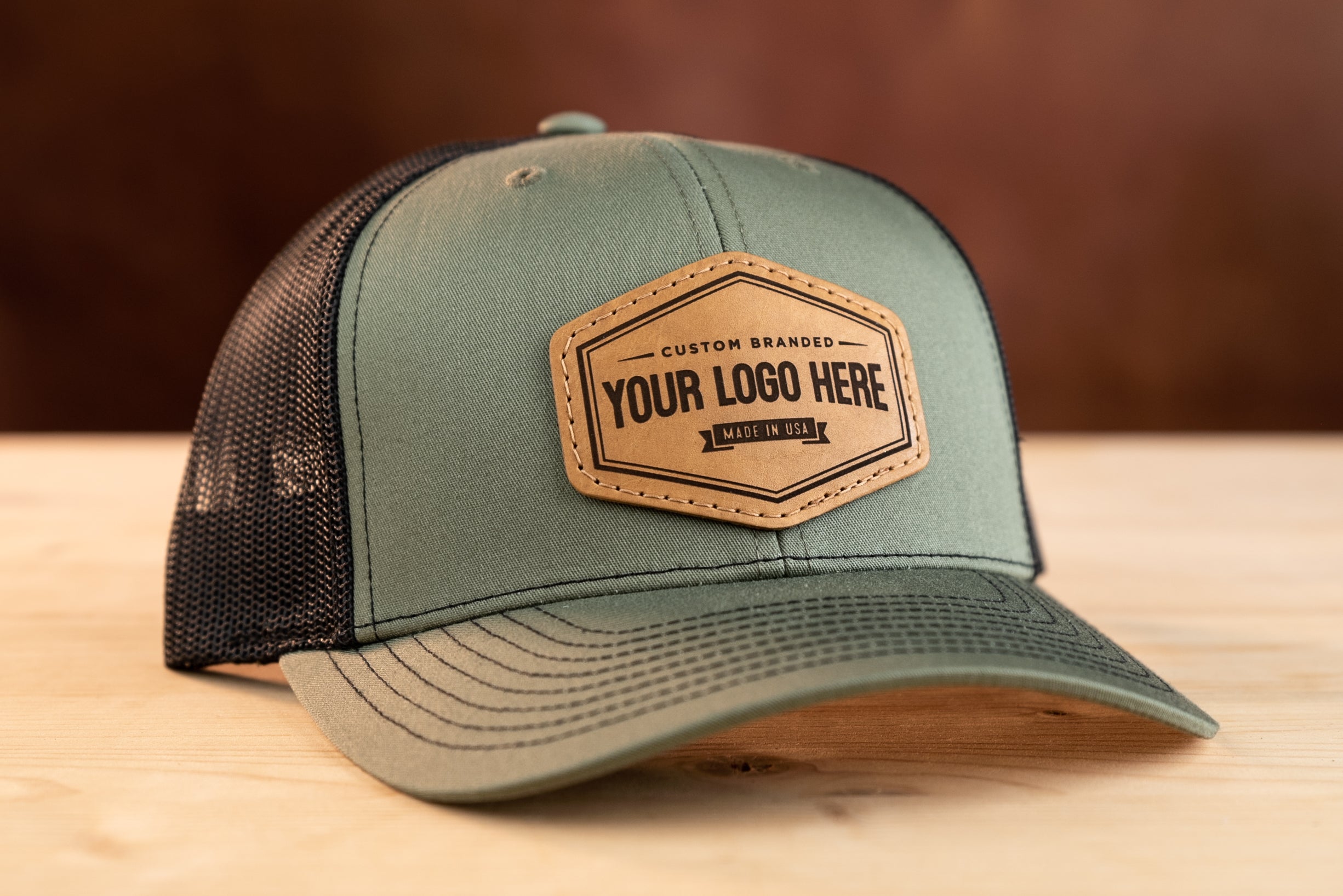 Custom Leather Patch Hats | Richardson 112 | Add Your Logo