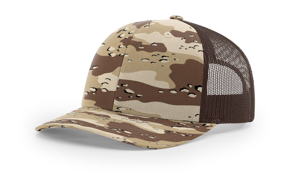 Richardson 112P Camo Custom Leather Patch Hat - C. Richard's Leather  