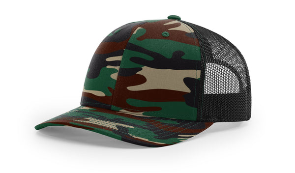 Richardson 112P Camo Custom Leather Patch Hat - C. Richard's Leather  