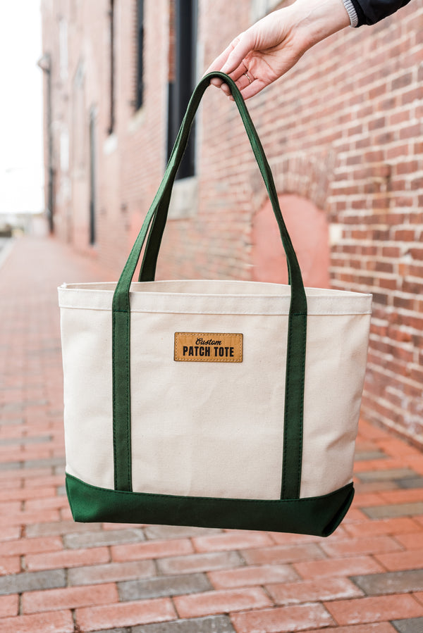 Custom Leather Patch Tote | Add Your Logo | MADE IN USA - C. Richard's Leather  